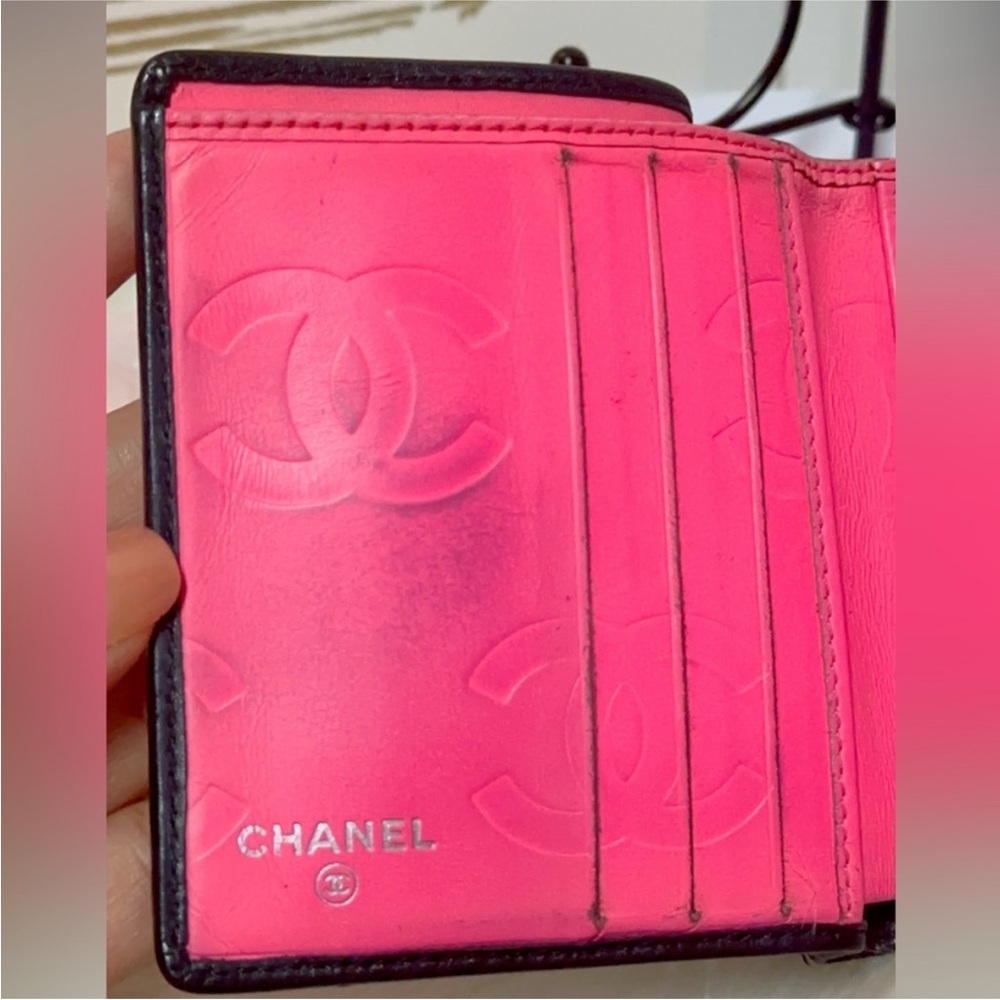 Chanel Cambon Calfskin Bifold Wallet in Black with Clasp - Picture 9 of 15